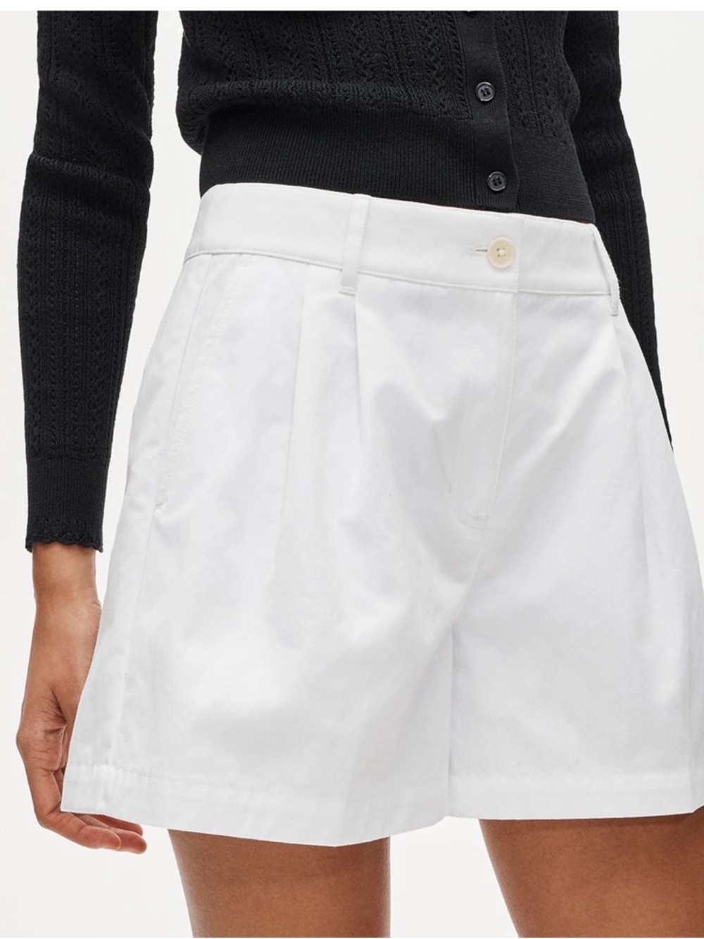 J. Crew White High-Rise Pleated Bermuda Shorts NWT Size 28